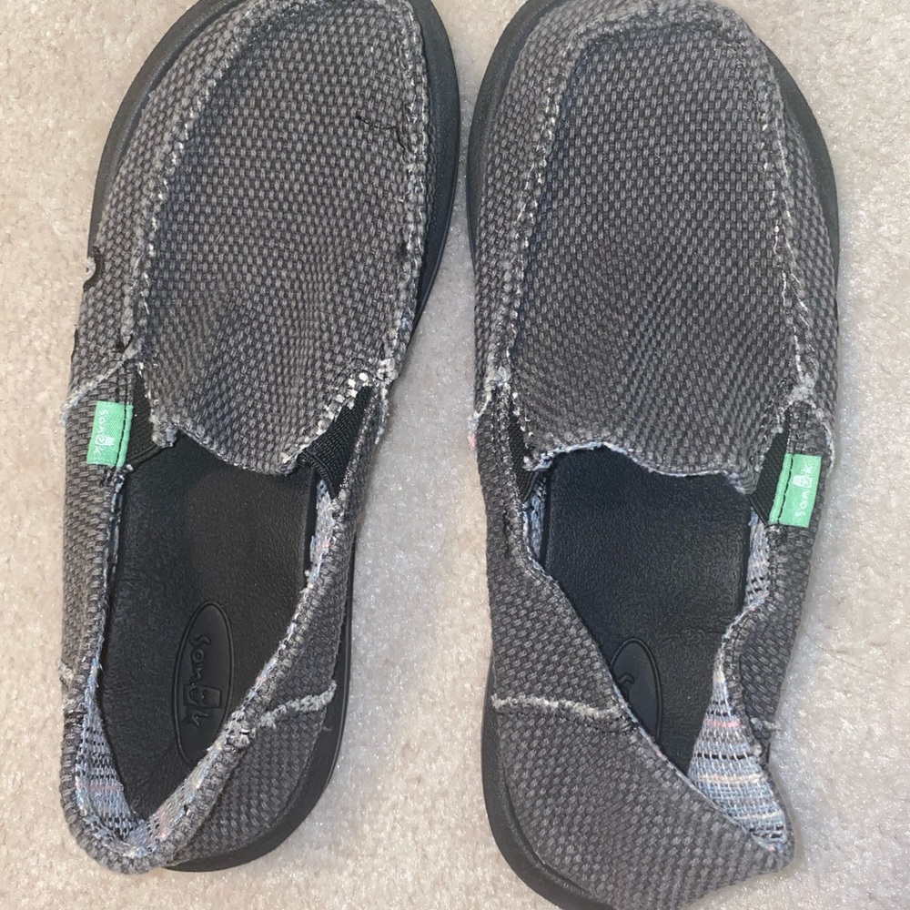 Grey/Black Boys Sanuk Vagabond Shoe